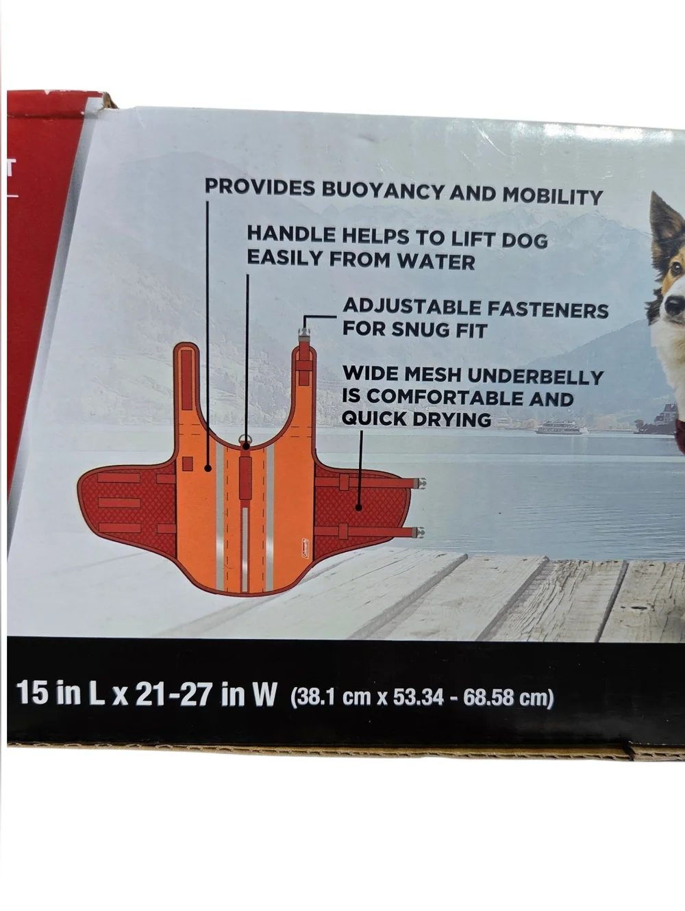 Coleman - NEW Orange Pet Flotation Device For Pets Weighing Up To 55lbs. - Picture 5 of 5